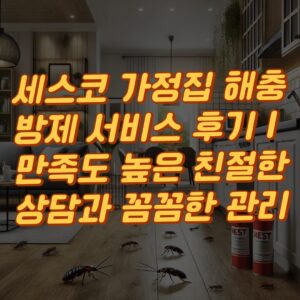 세스코 해충 방제 후기 