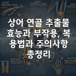 상어 연골 추출물 효능과 부작용